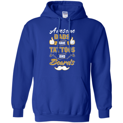 Awesome Dads Have Tattoos And Beards-T-Shirt & Hoodie-