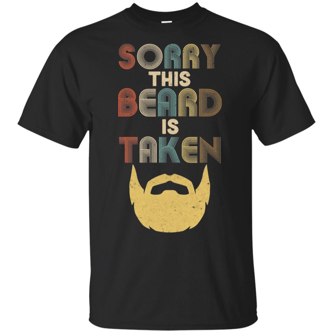 Vintage Sorry This Beard Is Taken Funny Bearded Man-T-Shirt & Hoodie-Classic T-Shirt-Black