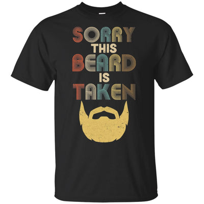 Vintage Sorry This Beard Is Taken Funny Bearded Man-T-Shirt & Hoodie-Classic T-Shirt-Black