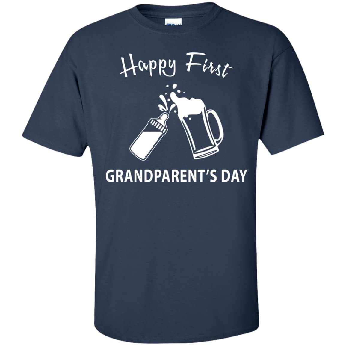 HAPPY FIRST GRANDPARENT'S DAY-T-Shirt & Hoodie-Classic T-Shirt-Navy