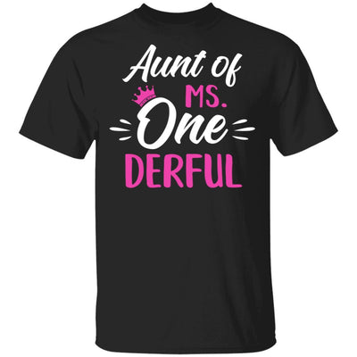 Aunt Of Ms Onederful 1st Birthday Party Costumes Gifts-T-Shirt & Hoodie-Classic T-Shirt-Black