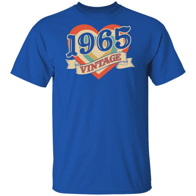 56th Birthday Gifts Classic Retro Heart Vintage 1965-T-Shirt & Tank Top-Classic T-Shirt-Royal