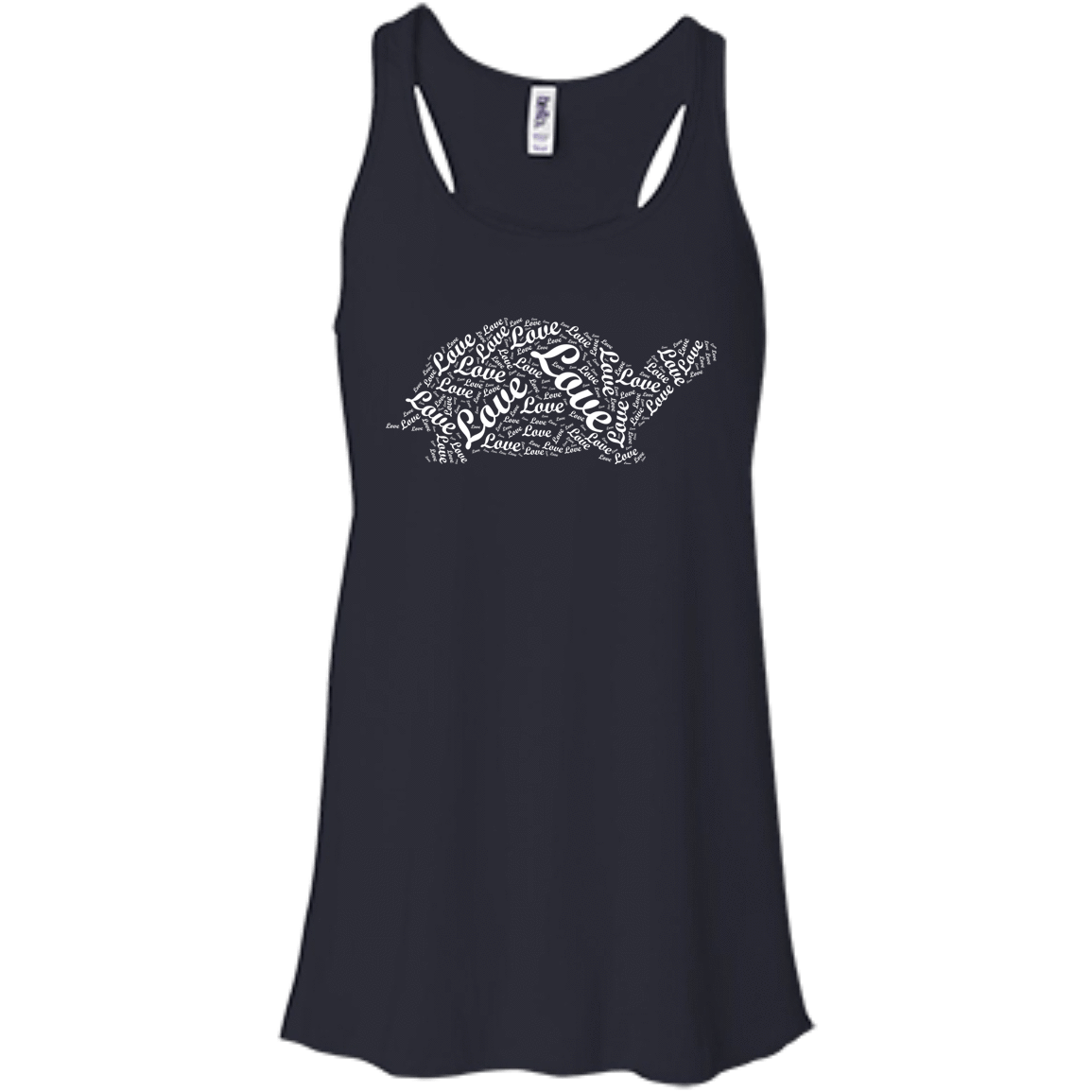 I Love Turtles-T-Shirt & Hoodie-Women's Flowy Racerback Tank-Midnight