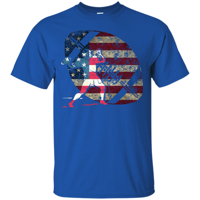 Quarterback Football America Flag-T-Shirt & Hoodie-Classic T-Shirt-Royal