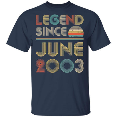 Legend Since June 2003 Vintage 18th Birthday Gifts-T-Shirt & Hoodie-Classic T-Shirt-Navy