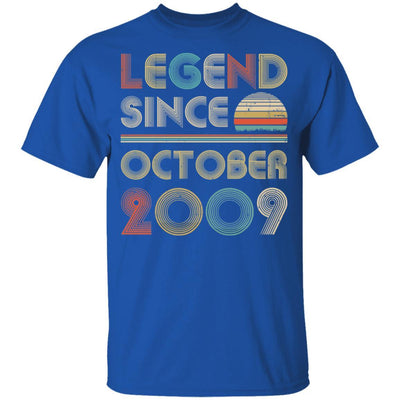 Legend Since October 2009 Vintage 12th Birthday Gifts Youth-Youth Shirt-Youth T-Shirt-Royal