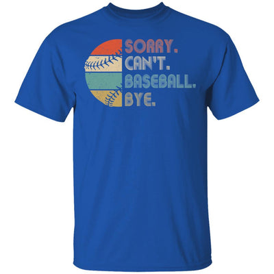 Sorry Can't Baseball Bye Funny Vintage Retro Distressed Gift-T-Shirt & Hoodie-Classic T-Shirt-Royal
