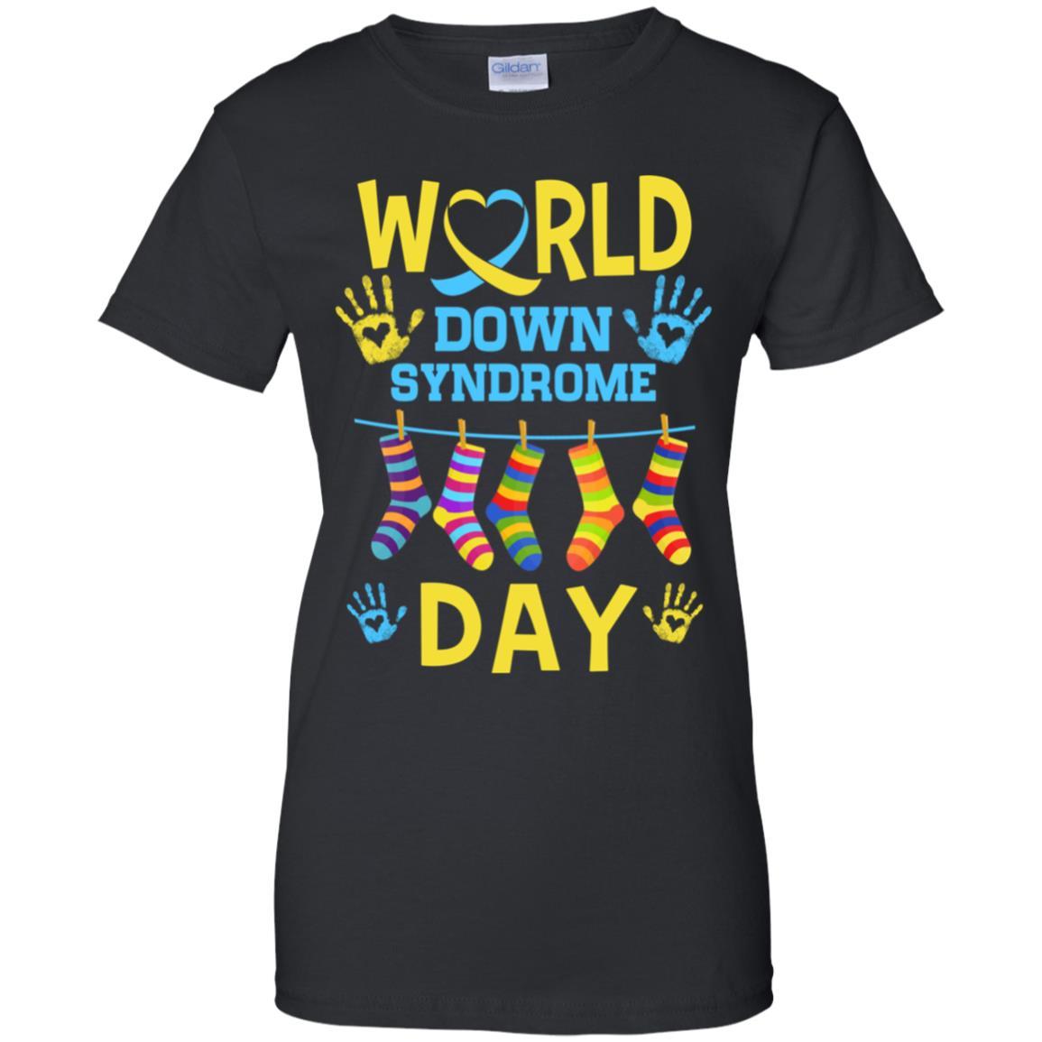 World Down Syndrome Day Gifts Dad Mom Kids Socks-T-Shirt & Hoodie-Women's T-Shirt-Black