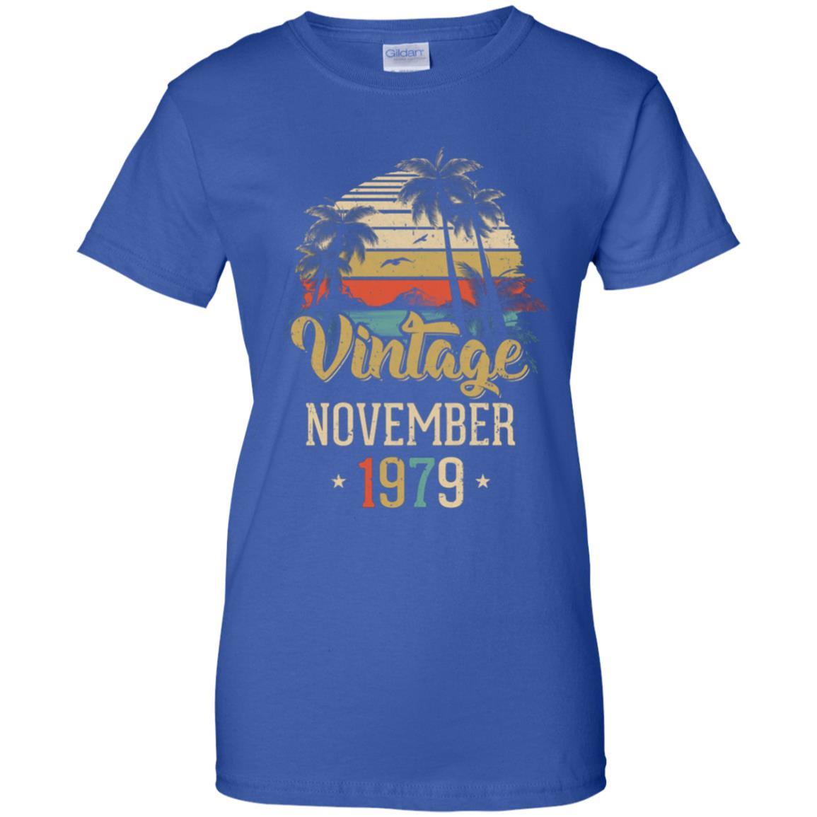 Retro Classic Vintage November 1979 42th Birthday Gift-T-Shirt & Hoodie-Women's T-Shirt-Royal