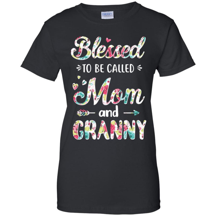 Mothers Day Gifts Blessed To Be Called Mom And Granny-T-Shirt & Hoodie-Women's T-Shirt-Black