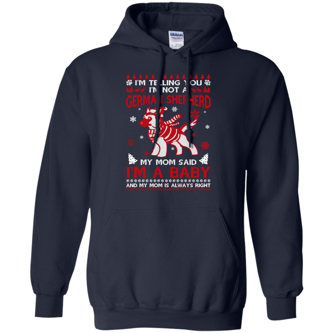 I'm Telling You I'm Not A German Shepherd-T-Shirt & Hoodie-Pullover Hoodie-Navy