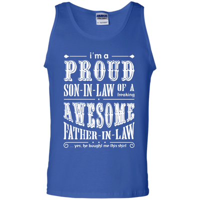 I'm A Proud Son In Law Of A Freaking Awesome Father In Law-T-Shirt & Hoodie-Unisex Tank-Royal