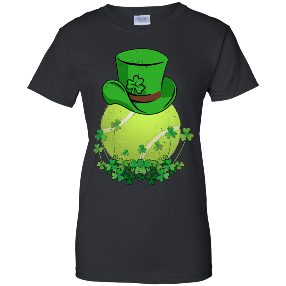 Shamrock Tennis Leprechaun St Patricks Day-T-Shirt & Hoodie-Women's T-Shirt-Black
