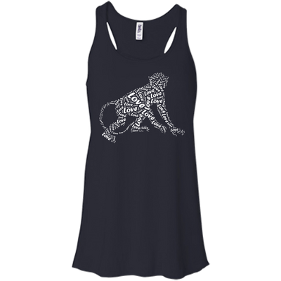 I Love Monkey T-Shirt Word Graphic Tee-T-Shirt & Hoodie-Women's Flowy Racerback Tank-Midnight