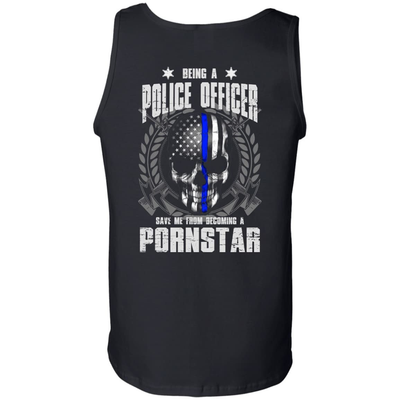 BEING A POLICE OFFICER-T-Shirt & Hoodie-Unisex Tank-Black