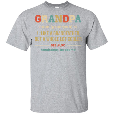 Vintage Grandpa Gifts Grandpa Definition Fathers Day-T-Shirt & Hoodie-Classic T-Shirt-Sport Grey