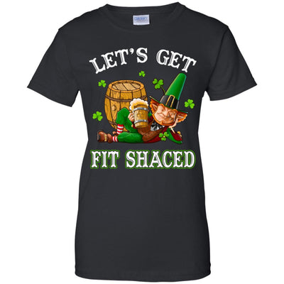 Let's Get Fit Shaced Leprechaun St Patricks Day Gift-T-Shirt & Hoodie-Women's T-Shirt-Black