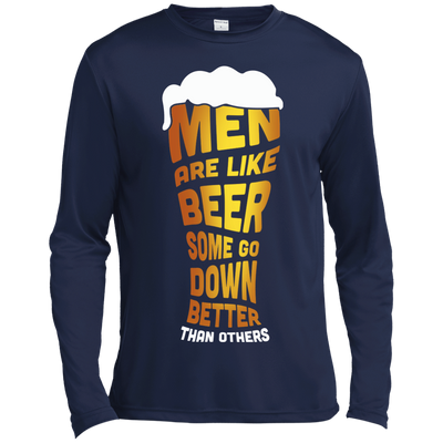 Men Are Like Beer Some Go Down Better Than Others-T-Shirt & Hoodie-Long Sleeve T-Shirt-Navy