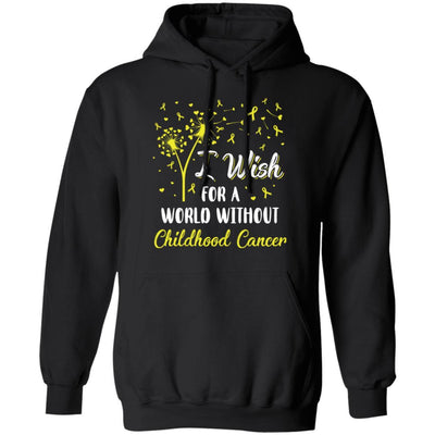 I Wish For A World Without Childhood Cancer Awareness-T-Shirt & Hoodie-Pullover Hoodie-Black