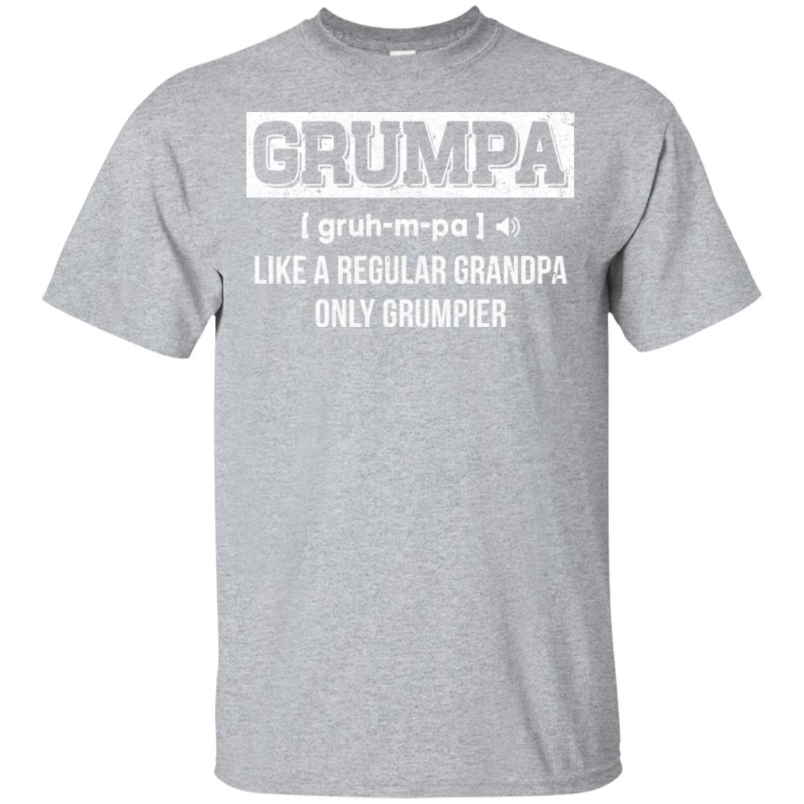 Grumpa Like Regular Grandpa Only Grumpier Funny Papa-T-Shirt & Hoodie-Classic T-Shirt-Sport Grey