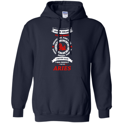 I Never Said I Was Perfect I Am An ARIES-T-Shirt & Hoodie-Pullover Hoodie-Navy