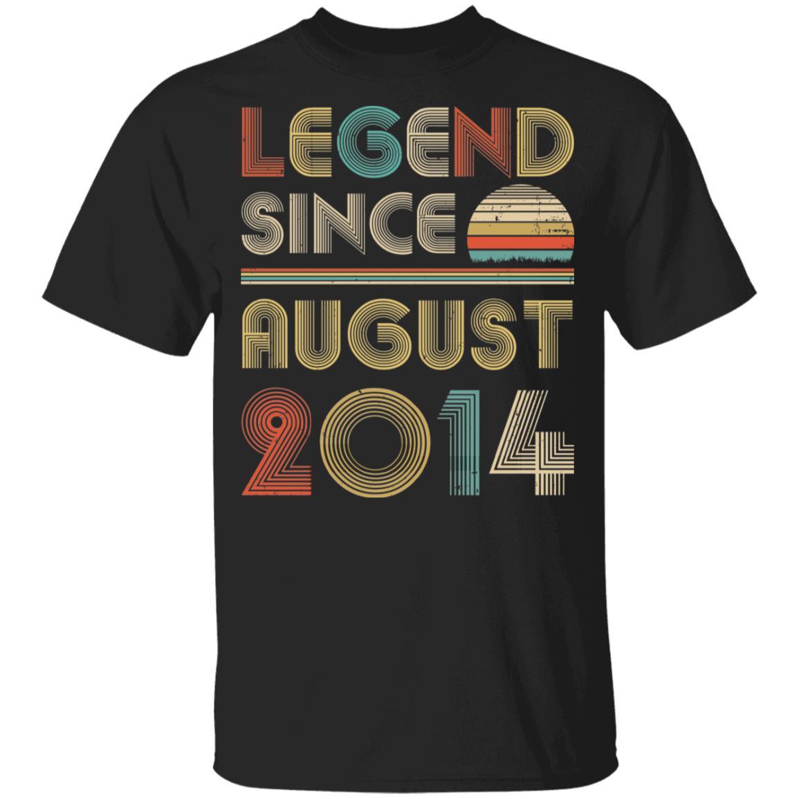 Legend Since August 2014 Vintage 8th Birthday Gifts Youth