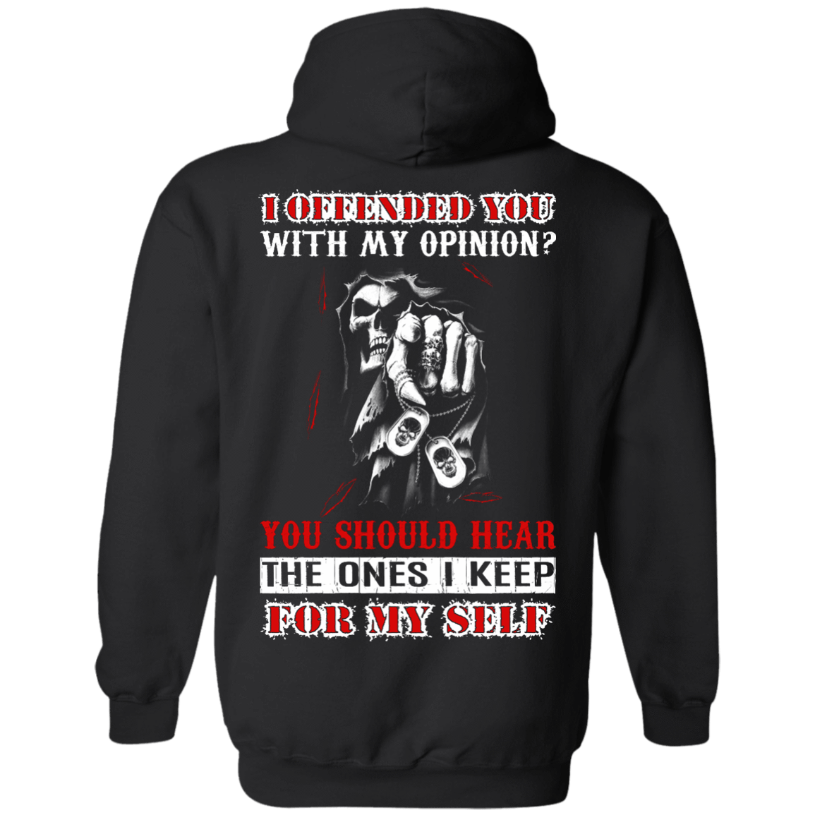 I Offended You With My Opinion-T-Shirt & Hoodie-Pullover Hoodie-Black