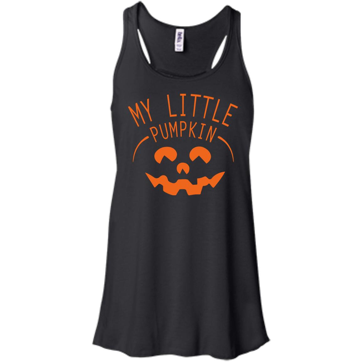My Little Pumpkin Halloween Maternity T-Shirt-T-Shirt & Hoodie-Women's Flowy Racerback Tank-Black