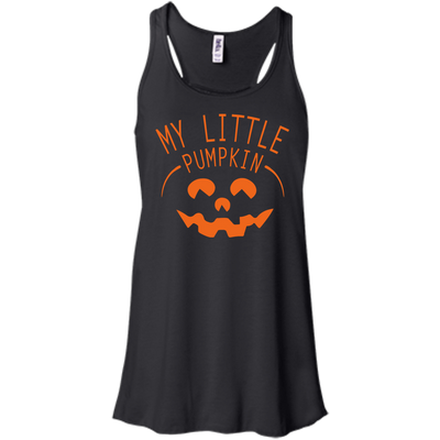 My Little Pumpkin Halloween Maternity T-Shirt-T-Shirt & Hoodie-Women's Flowy Racerback Tank-Black
