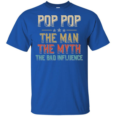 Vintage Pop Pop The Man The Myth The Bad Influence-T-Shirt & Hoodie-Classic T-Shirt-Royal