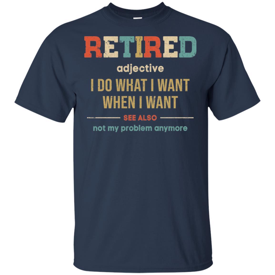 Vintage Retired Definition Funny Retirement Gift-T-Shirt & Hoodie-Classic T-Shirt-Navy