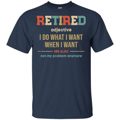 Vintage Retired Definition Funny Retirement Gift-T-Shirt & Hoodie-Classic T-Shirt-Navy