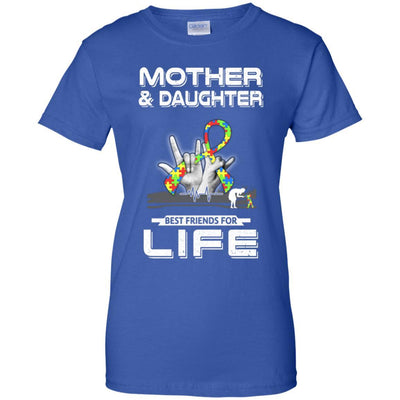 Mother And Daughter Best Friends For Life Autism Awareness-T-Shirt & Hoodie-Women's T-Shirt-Royal