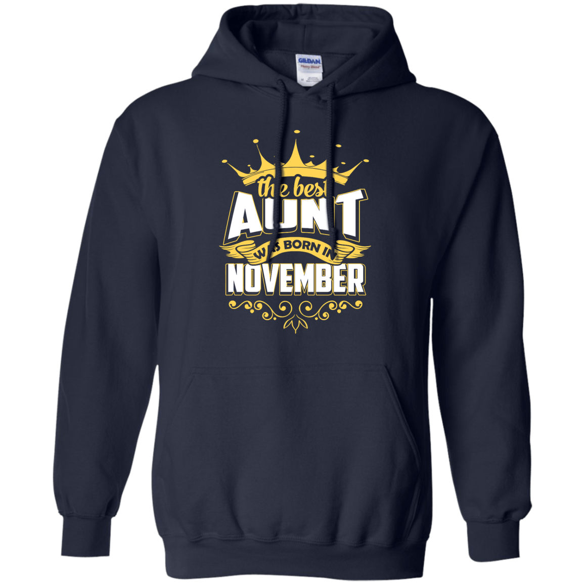 The Best Aunt Was Born In November-T-Shirt & Hoodie-Pullover Hoodie-Navy