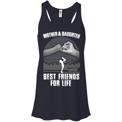 Mother and Daughter Best Friends For Life-T-Shirt & Hoodie-Women's Flowy Racerback Tank-Midnight