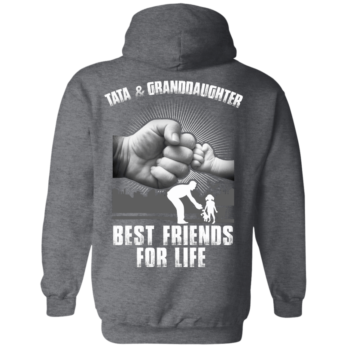 Tata And Granddaughter Best Friends For Life-T-Shirt & Hoodie-Pullover Hoodie-Dark Heather