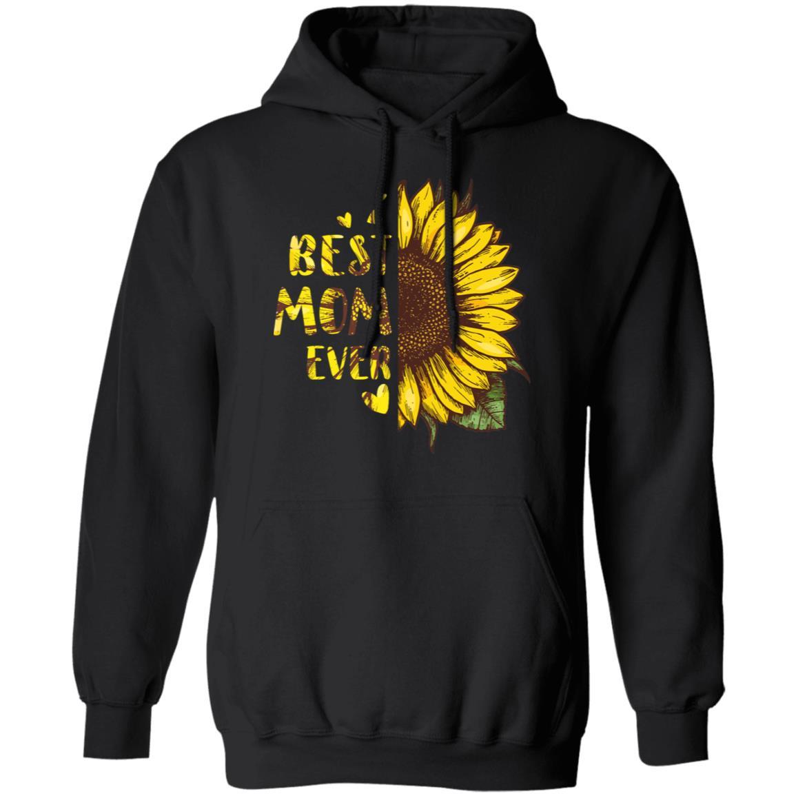 Best Mom Ever Sunflower For Mother's Day Gifts Women-T-Shirt & Tank Top-Pullover Hoodie-Black