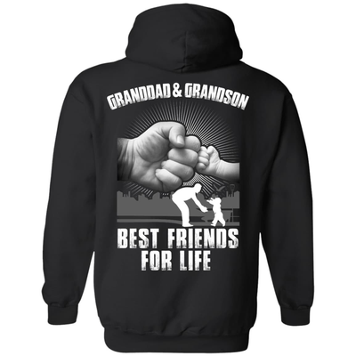 Granddad And Grandson Best Friends For Life-T-Shirt & Hoodie-Pullover Hoodie-Black