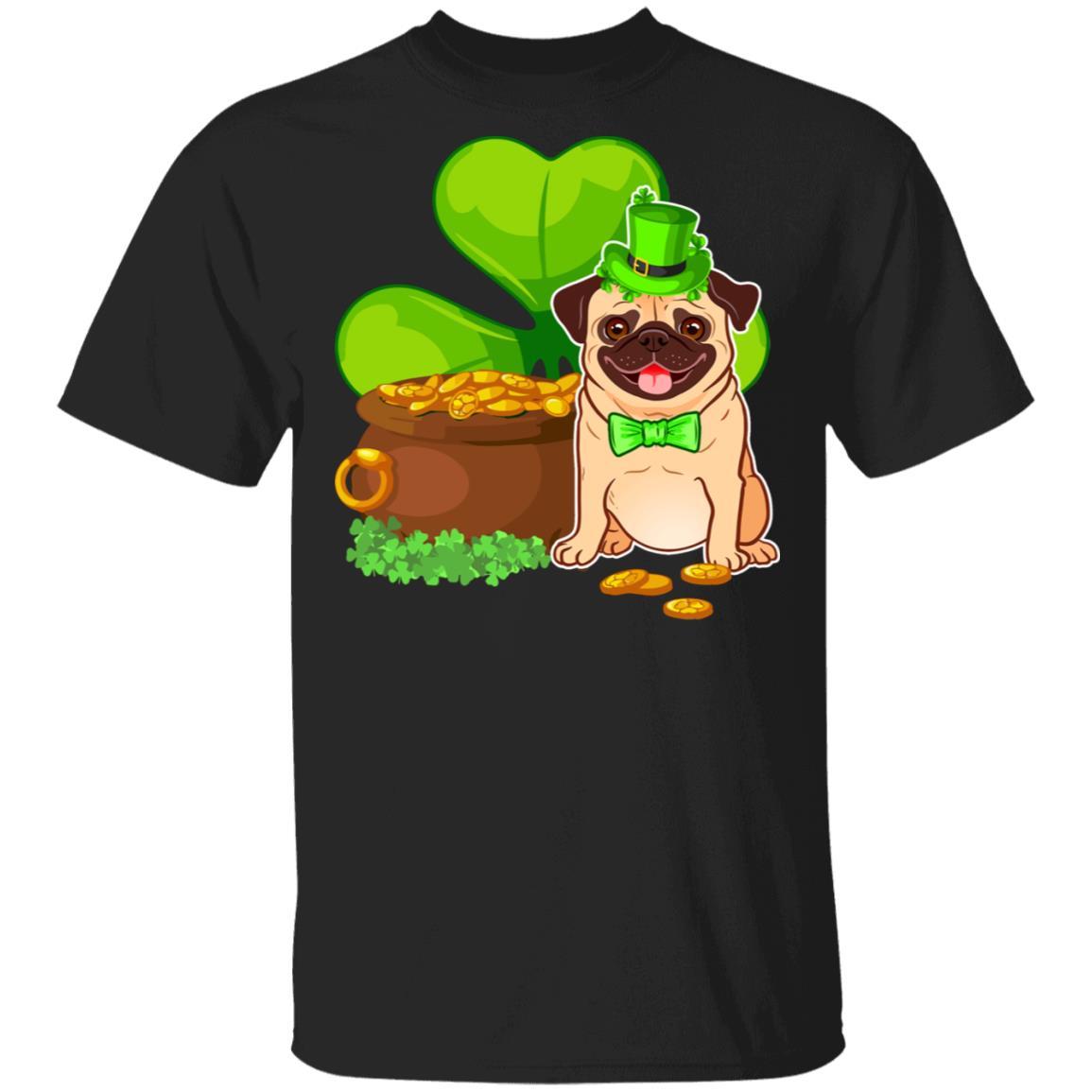Pug St Patrick's Day Irish Dog Lover Funny Gifts-T-Shirt & Hoodie-Classic T-Shirt-Black