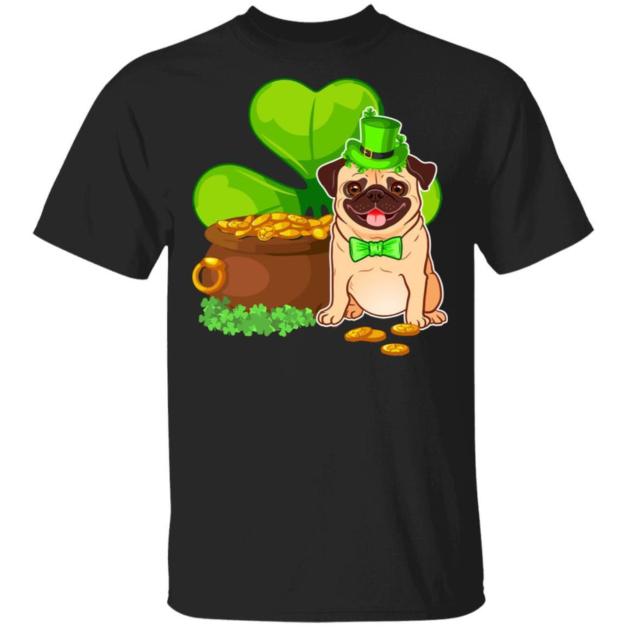 Pug St Patrick's Day Irish Dog Lover Funny Gifts-T-Shirt & Hoodie-Classic T-Shirt-Black