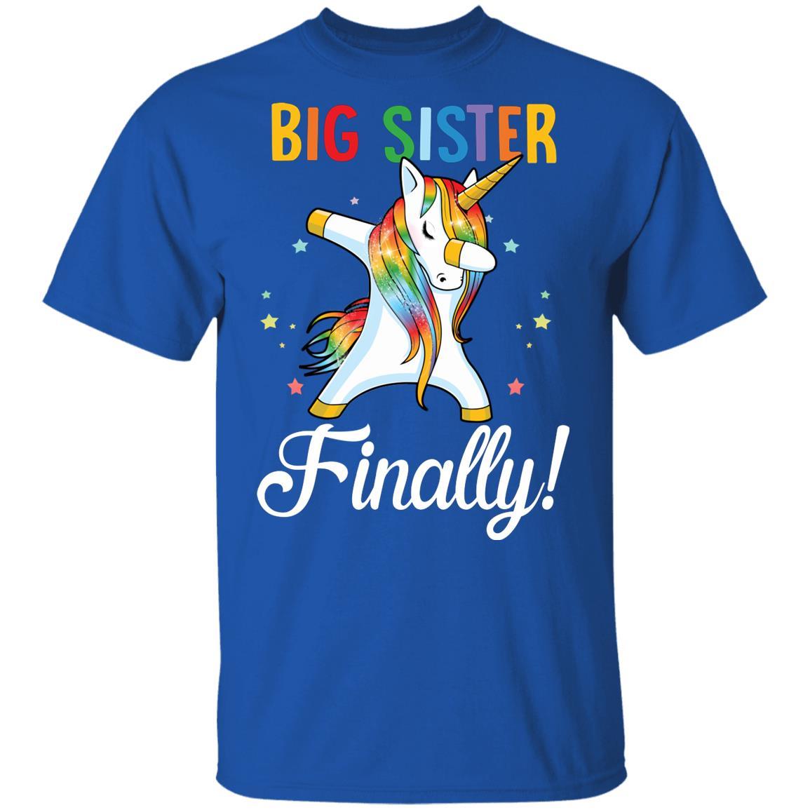 Big Sister Finally Unicorn For Girl Youth-Youth Shirt-Youth T-Shirt-Royal