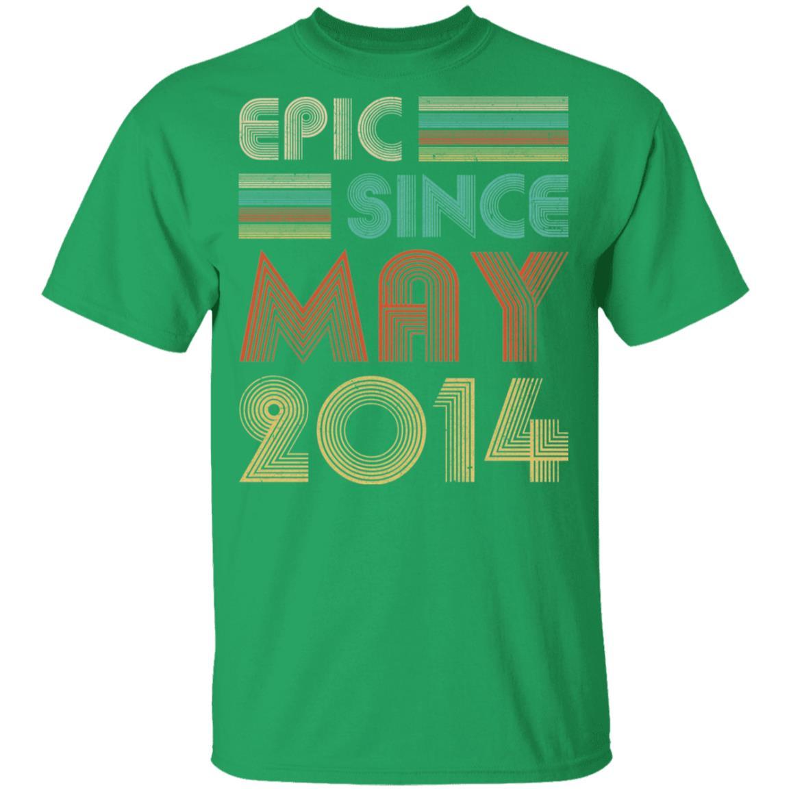 Epic Since May 2014 Vintage 7th Birthday Gifts Youth-Youth Shirt-Youth T-Shirt-Irish Green