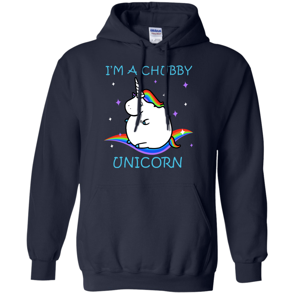 I'm A Chubby Unicorn-T-Shirt & Hoodie-Pullover Hoodie-Navy