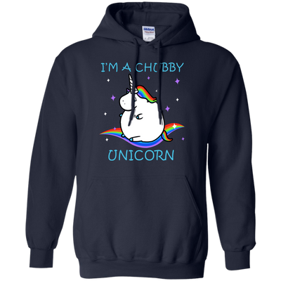 I'm A Chubby Unicorn-T-Shirt & Hoodie-Pullover Hoodie-Navy
