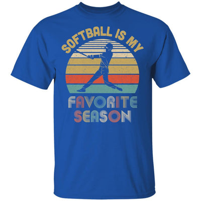 Softball Is My Favorite Season Vintage-T-Shirt & Hoodie-Classic T-Shirt-Royal