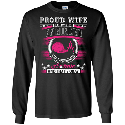 Proud Wife Of An Awesome Engineer-T-Shirt & Hoodie-Long Sleeve T-Shirt-Black