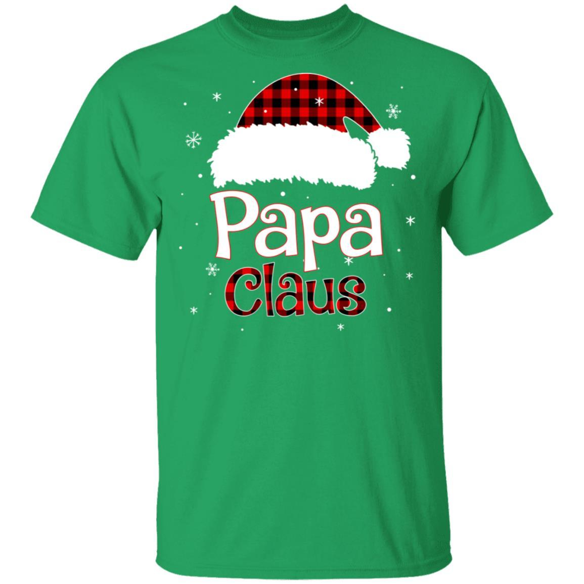 Santa Papa Claus Red Plaid Family Pajamas Christmas Gift-T-Shirt & Sweatshirt-Classic T-Shirt-Irish Green