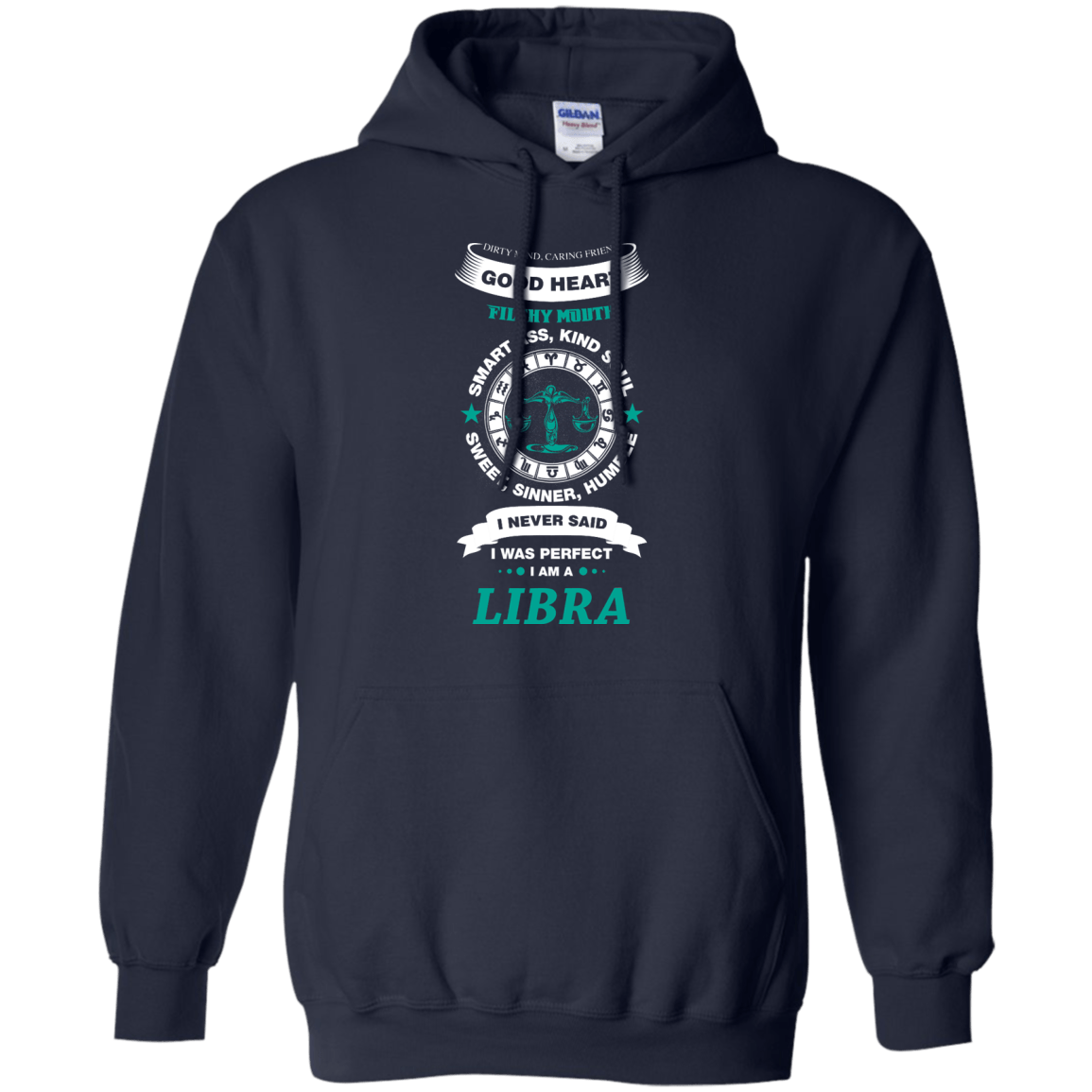 I Never Said I Was Perfect I Am A LIBRA-T-Shirt & Hoodie-Pullover Hoodie-Navy