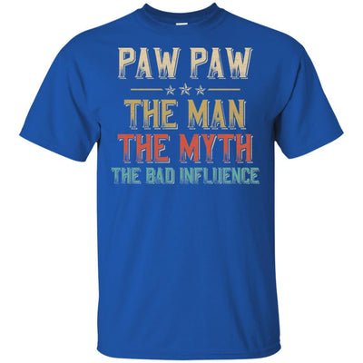 Vintage Paw Paw The Man The Myth The Bad Influence-T-Shirt & Hoodie-Classic T-Shirt-Royal