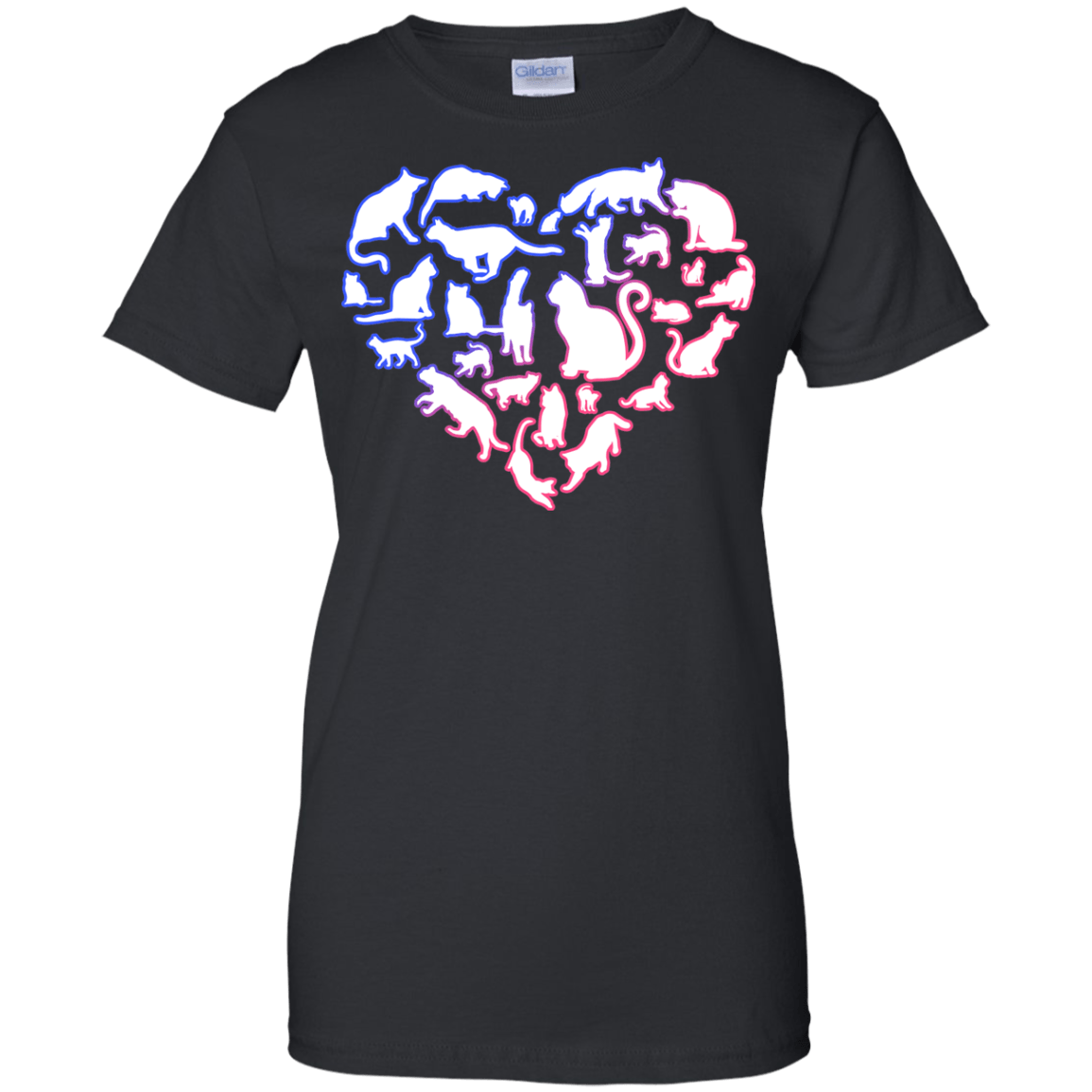 I Love My Cat Love Cats-T-Shirt & Hoodie-Women's T-Shirt-Black